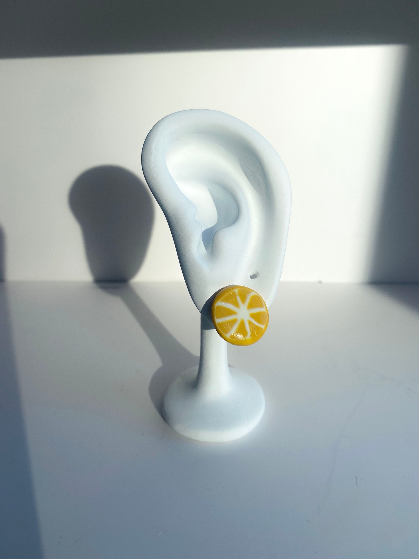 Rankų darbo auskarai „Abstrakti Citrina”