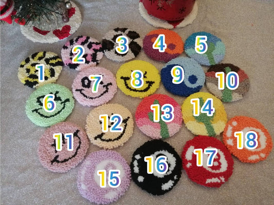 Punch Needle puodelio padėkliukas automobiliui Nr.2