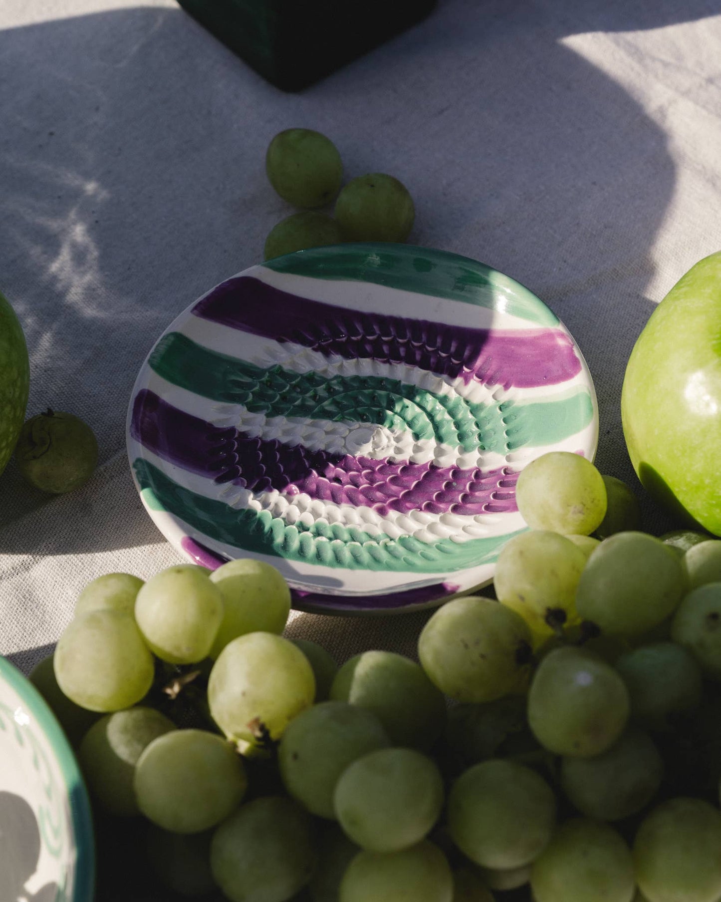 Maža keraminė česnako trintuvė / SMARAGDINĖ