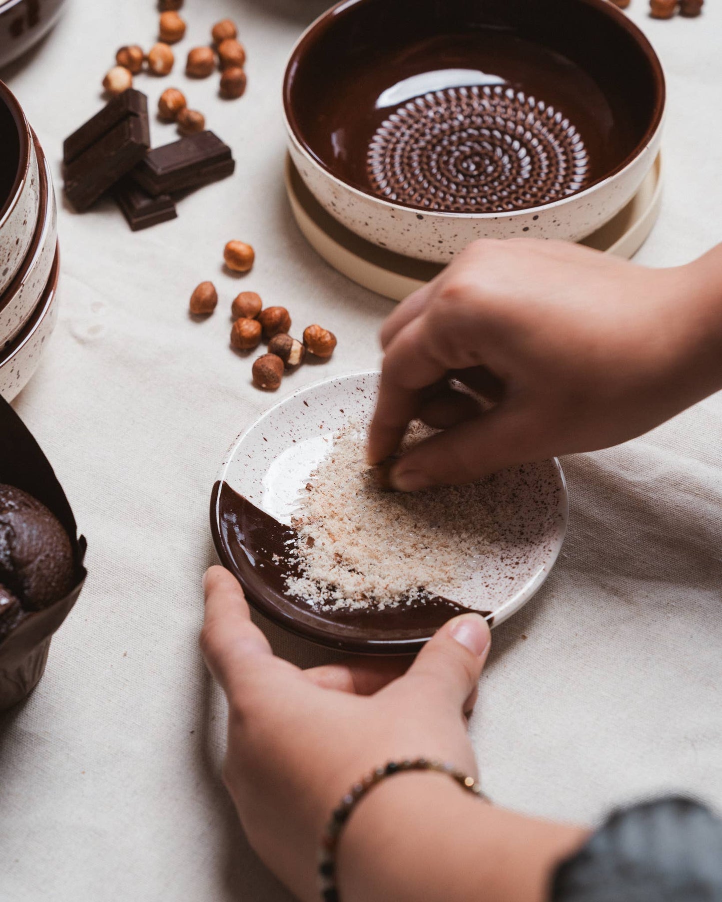 Maža keraminė česnako trintuvė / Brownie: su dovanų pakuote